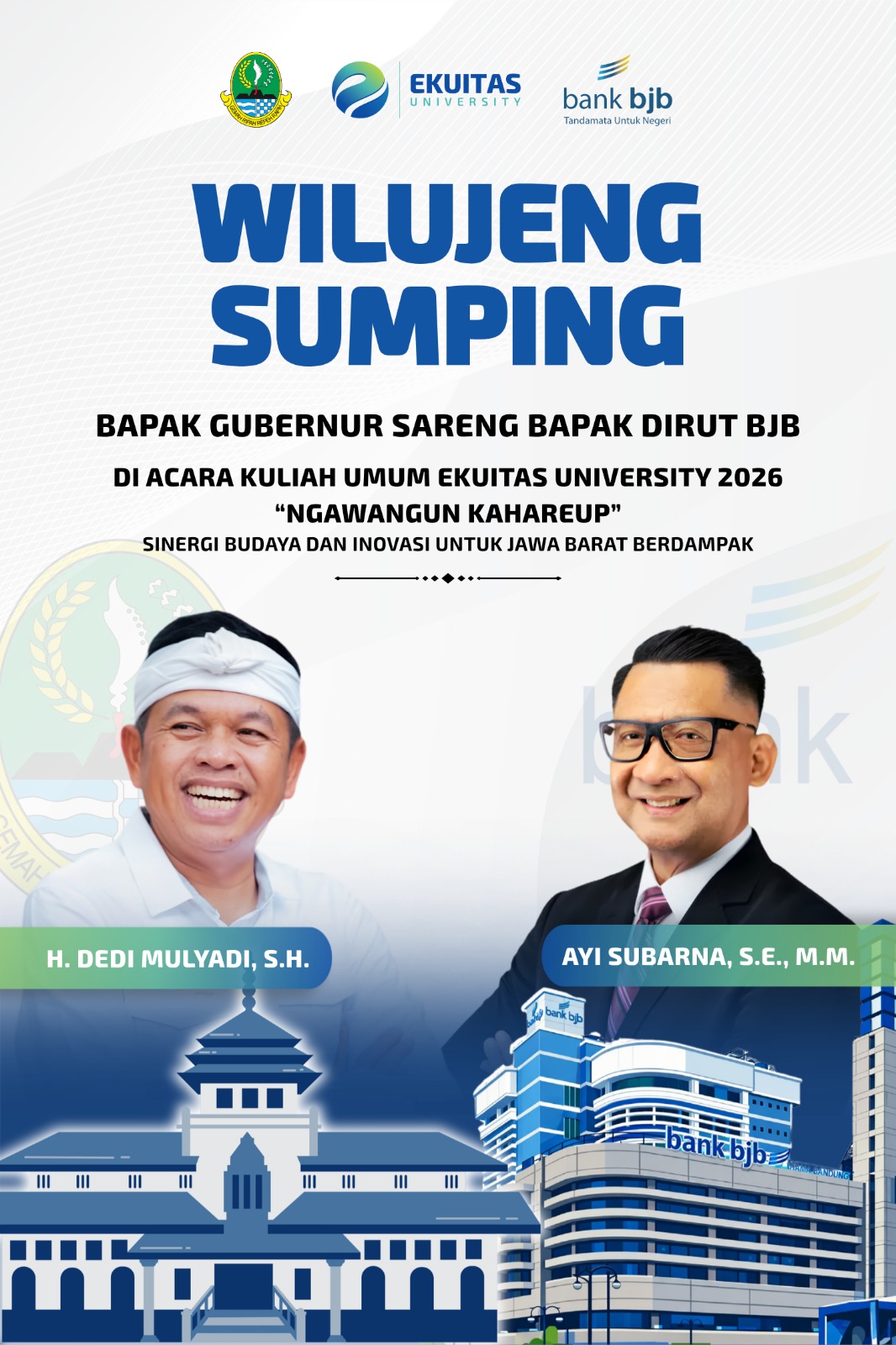 Kuliah Umum Perdana Ekuitas University Hadirkan Gubernur Jawa Barat dan Direktur Utama bank bjb