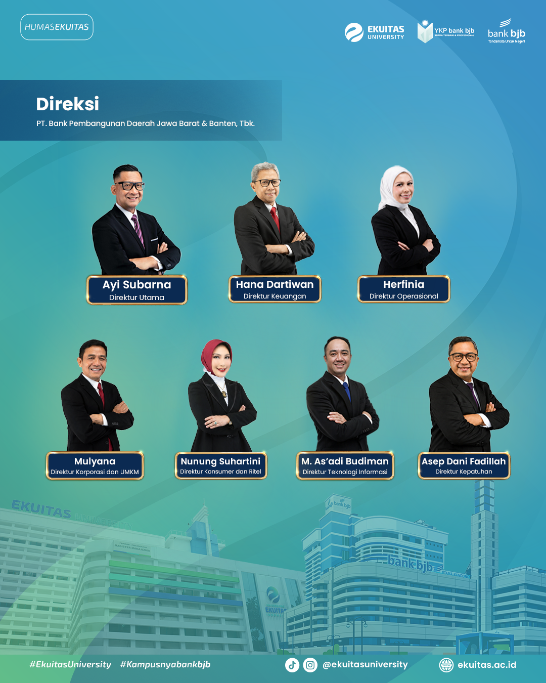 Kepemimpinan baru bank bjb, Ekuitas University sambut dengan optimisme